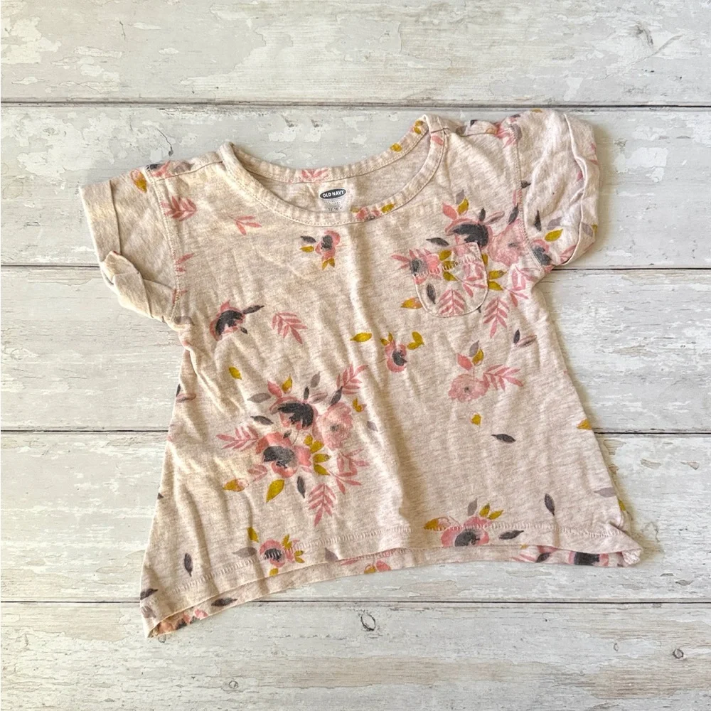 Old Navy 12-18m Floral Print Flower Shirt Outfit Set Jeggings Leggings 12m 18m